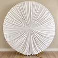 Pleated Circular Backdrop Covers | White 6.6