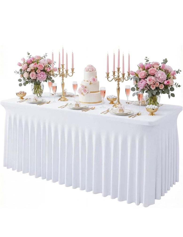Mantel de Spandex, Mantel Elástico Ajustable Extensible para Mesas Rectangulares