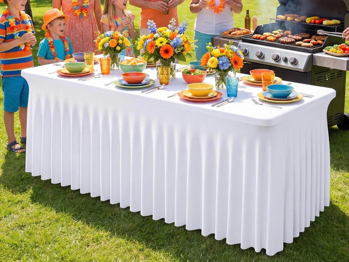 Mantel de Spandex, Mantel Elástico Ajustable Extensible para Mesas Rectangulares