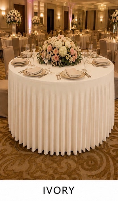 Mantel Redondo Faldom | Ivory