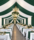 Cortinas Para Carpas | 12 yardas 5 costuras | Hunter Green
