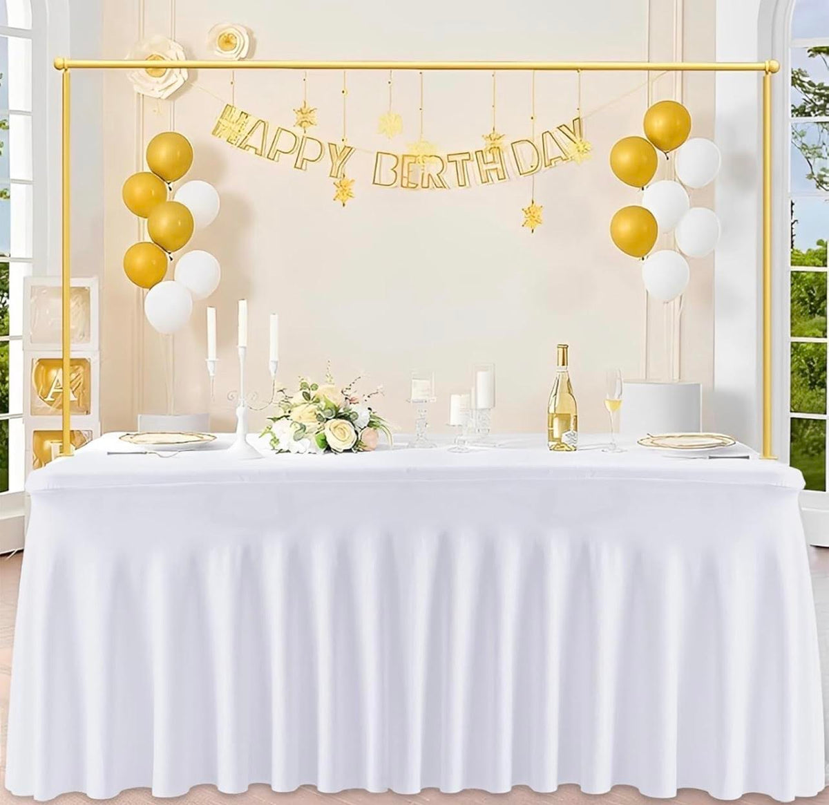 Mantel de Spandex, Mantel Elástico Ajustable Extensible para Mesas Rectangulares